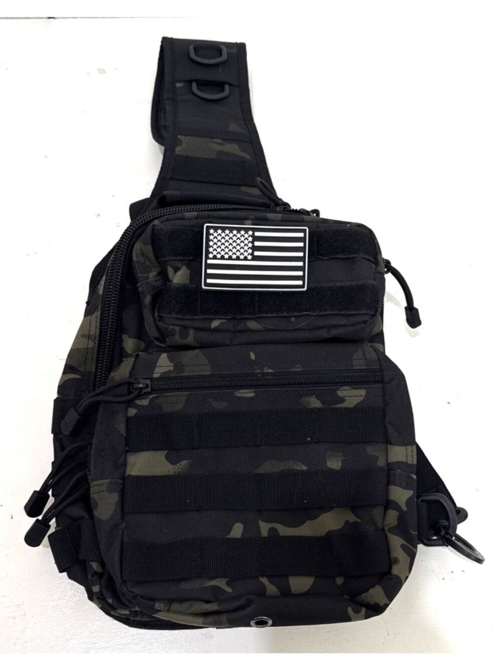 Tactical Sling Backpack Bag Molle Crossbody Shoulder Camo Black Bags Men